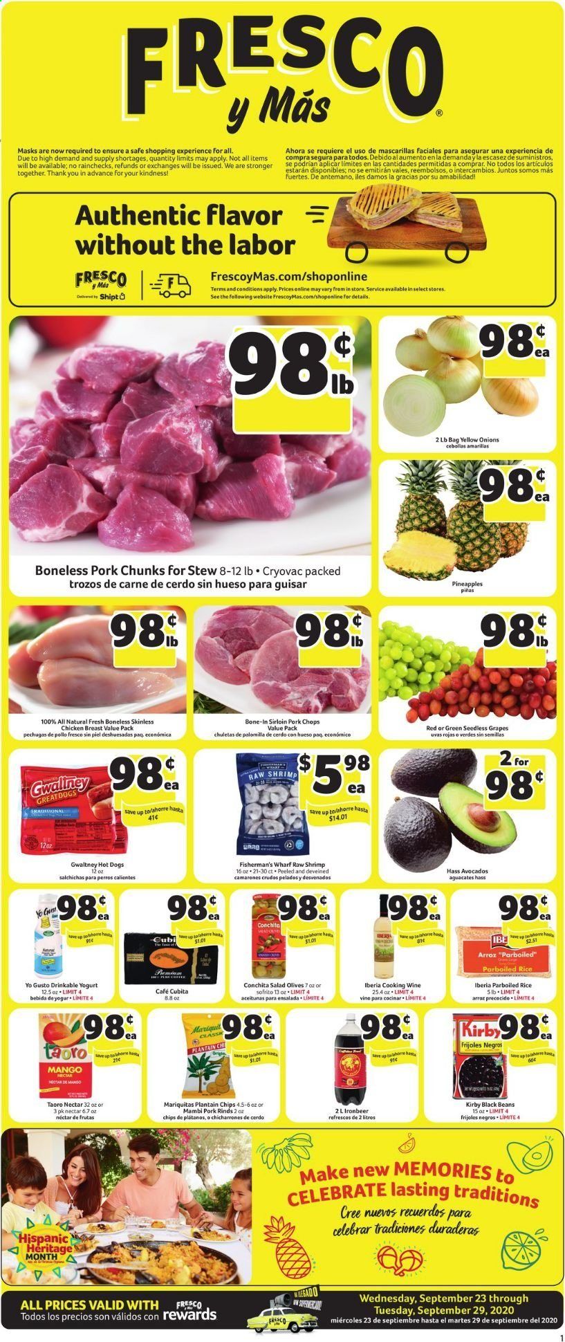 Fresco y Más Weekly Ad Flyer September 23 to September 29