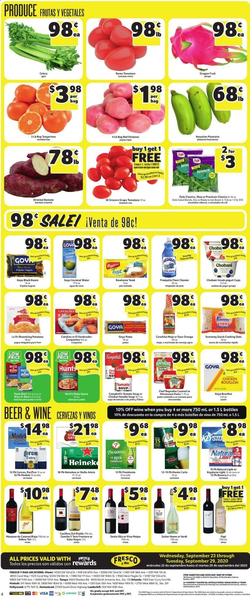 Fresco y Más Weekly Ad Flyer September 23 to September 29