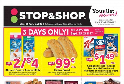 Stop & Shop (NY) Weekly Ad Flyer September 25 to October 1