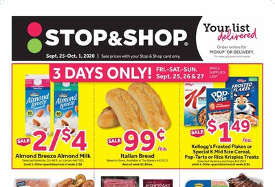 Stop & Shop (CT) Weekly Ad Flyer September 25 to October 1