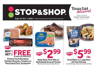 Stop & Shop (NJ) Weekly Ad Flyer September 25 to October 1