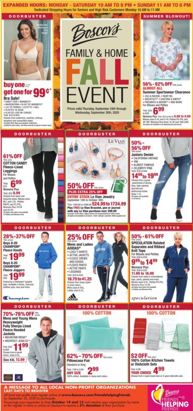 Boscov's Weekly Ad Flyer September 24 to September 30