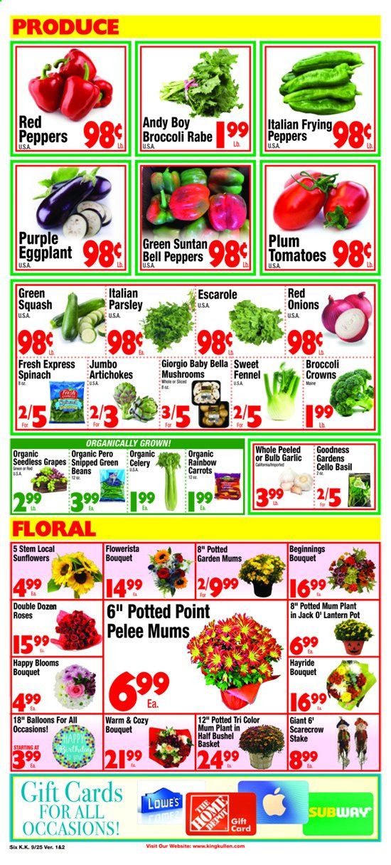 King Kullen Weekly Ad Flyer September 25 to October 1