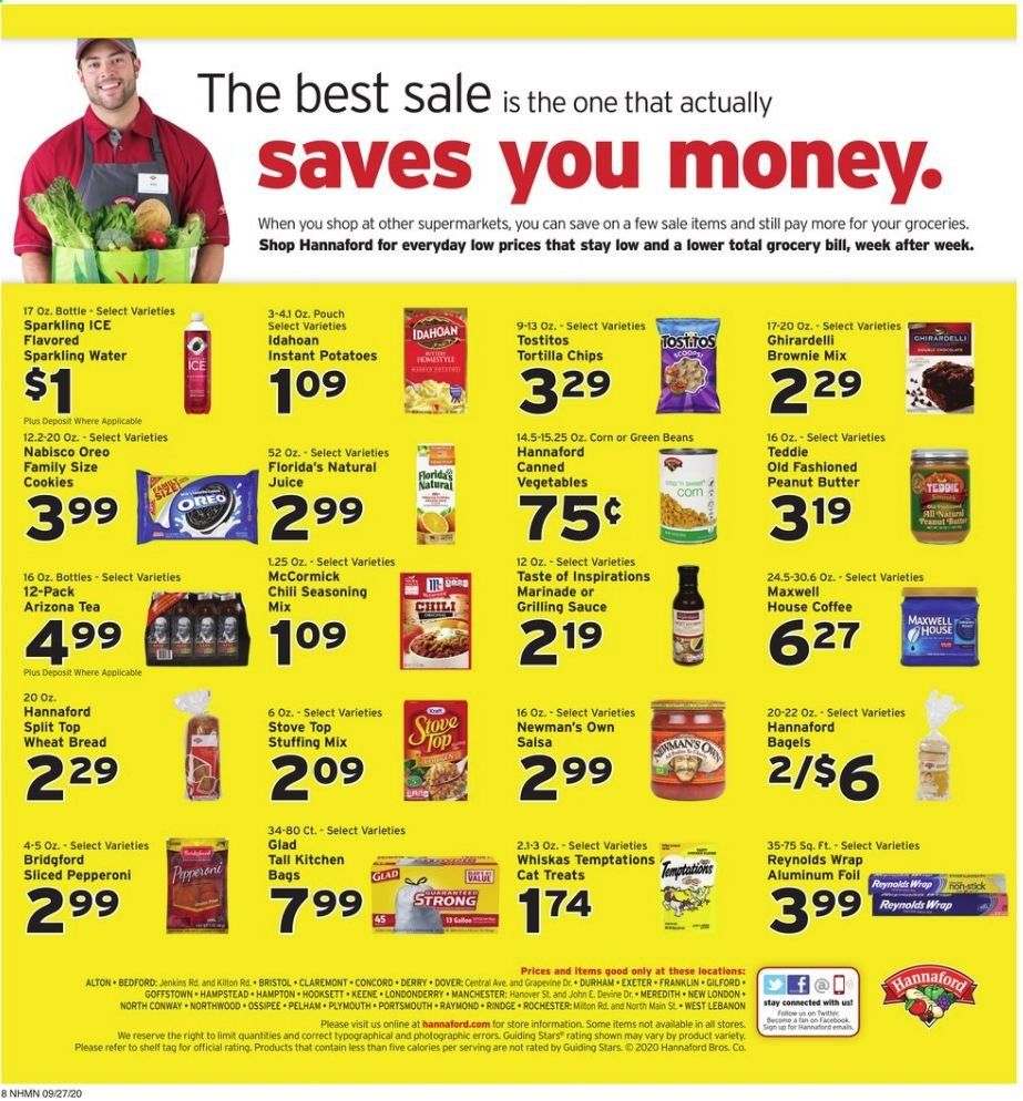 Hannaford (NH) Weekly Ad Flyer September 27 to October 3