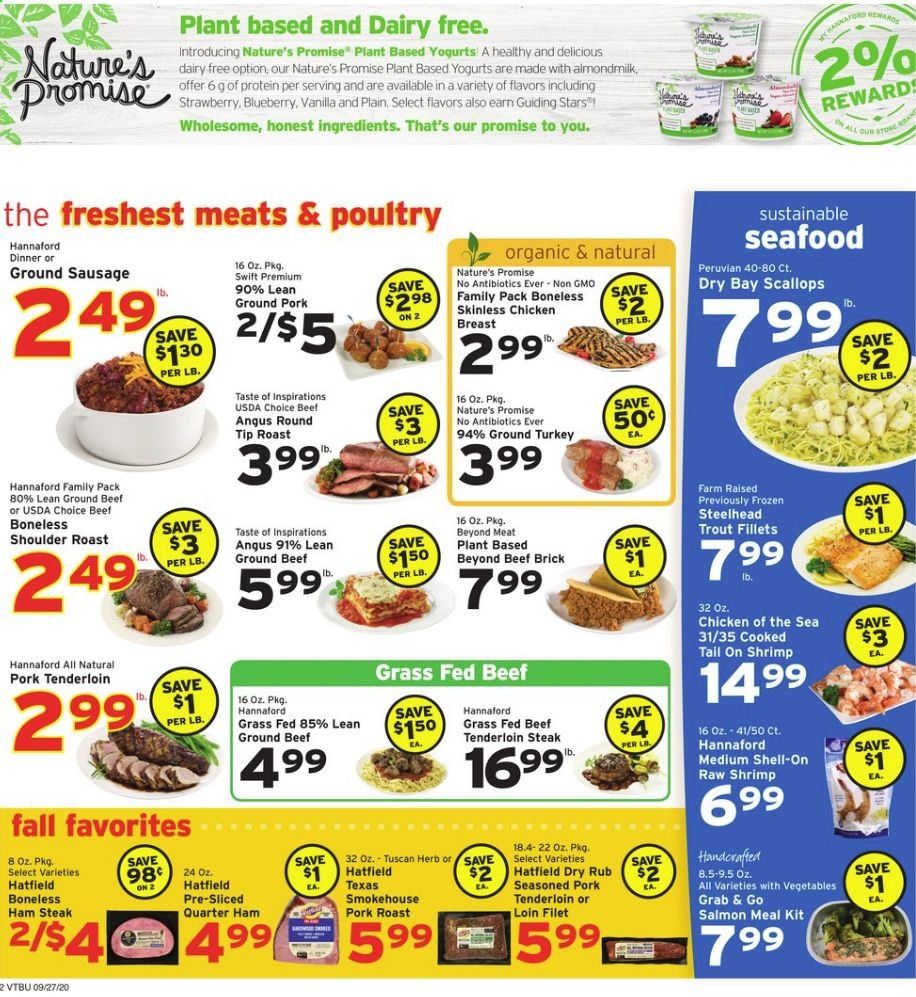 Hannaford (VT) Weekly Ad Flyer September 27 to October 3