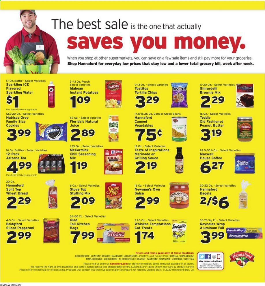 Hannaford (MA) Weekly Ad Flyer September 27 to October 3