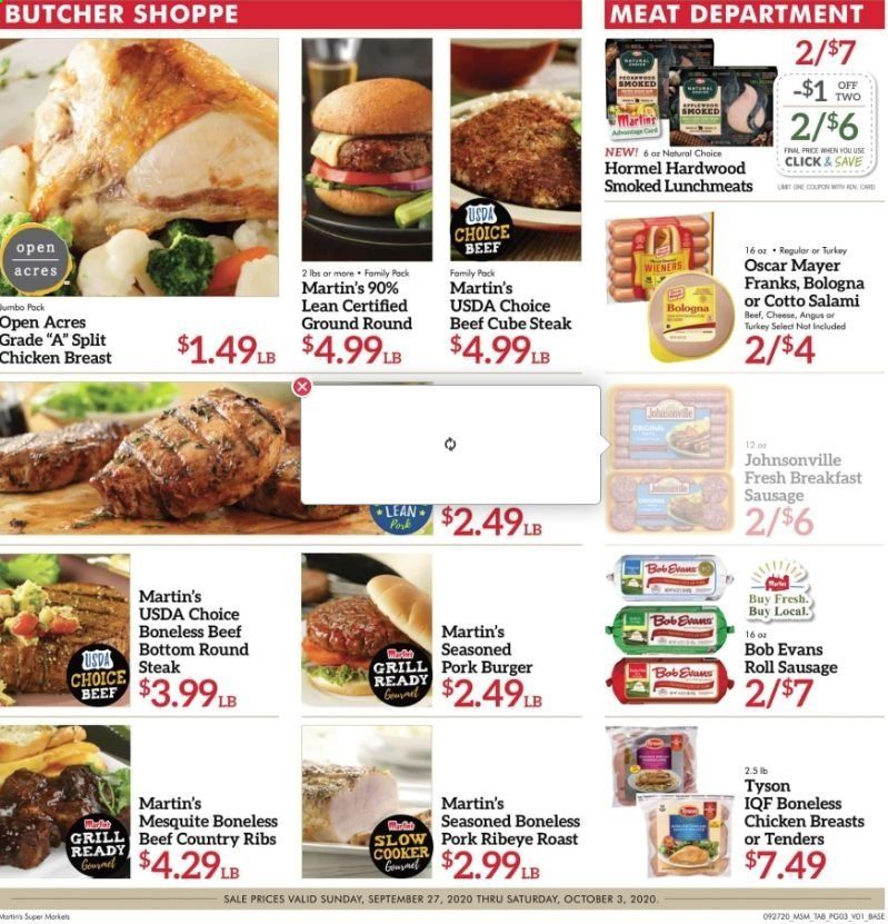 Martin’s Weekly Ad Flyer September 27 to October 3