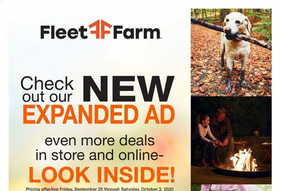 Fleet Farm Weekly Ad Flyer September 25 to October 3