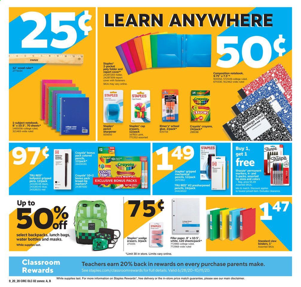 Staples Weekly Ad Flyer September 27 to October 3