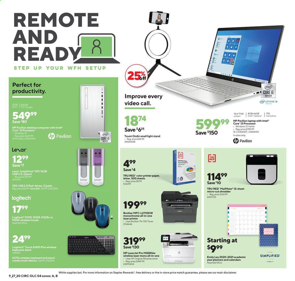 Staples Weekly Ad Flyer September 27 to October 3