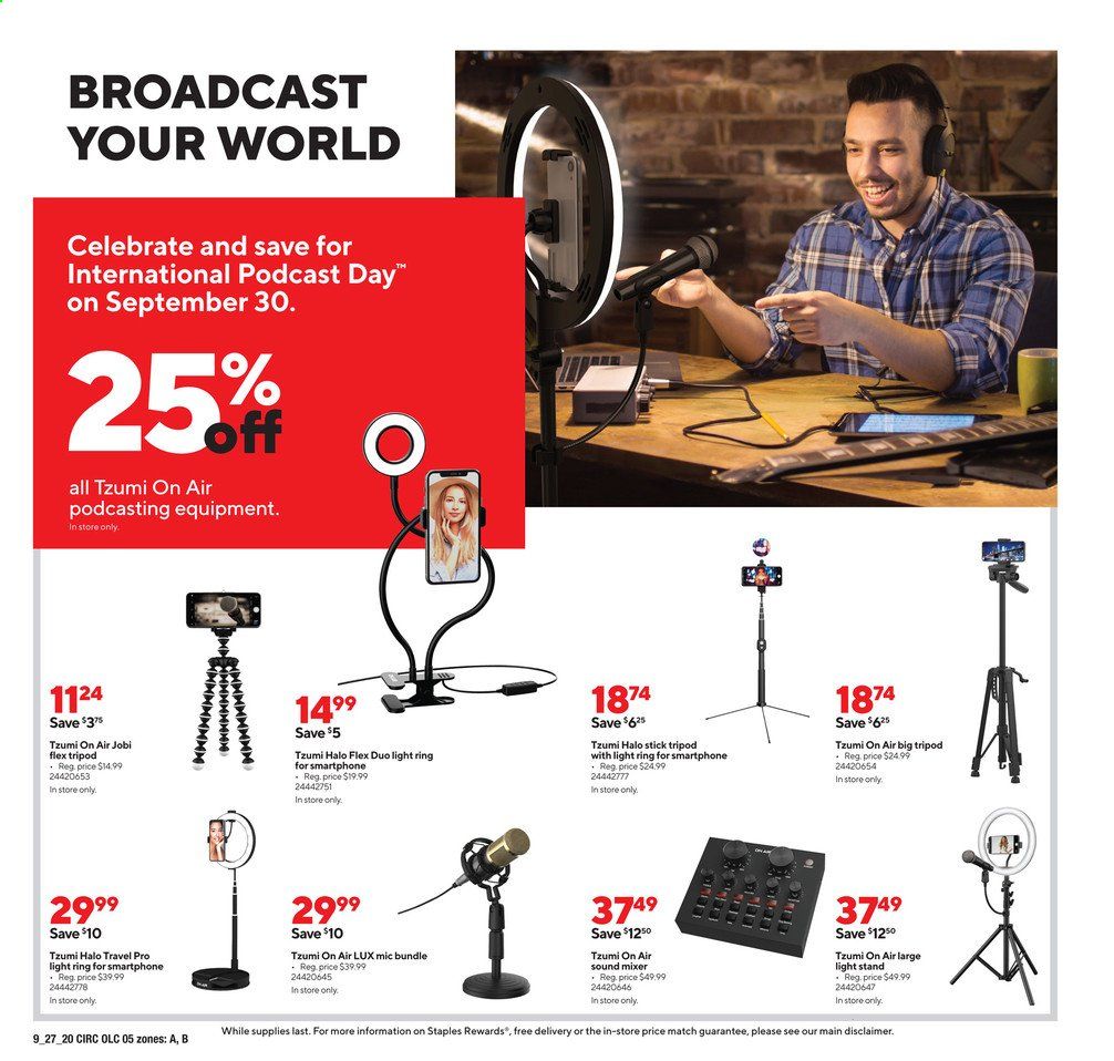 Staples Weekly Ad Flyer September 27 to October 3