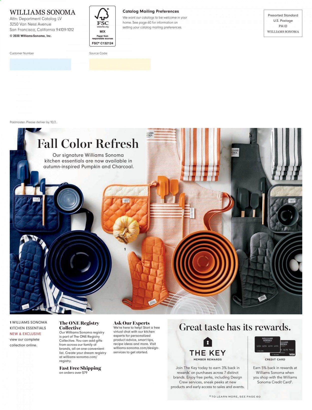Williams-Sonoma Weekly Ad Flyer October 1 to October 31