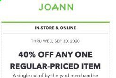 JOANN Weekly Ad Flyer September 27 to September 30
