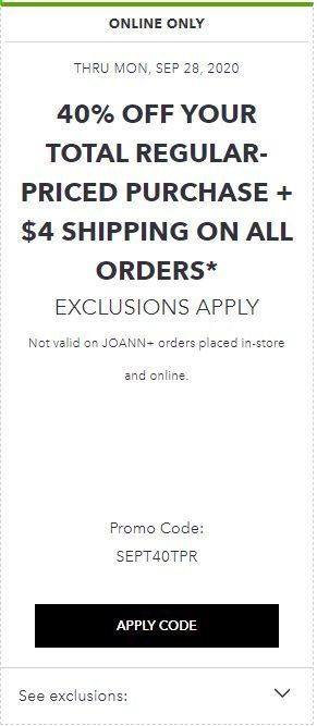 JOANN Weekly Ad Flyer September 27 to September 28