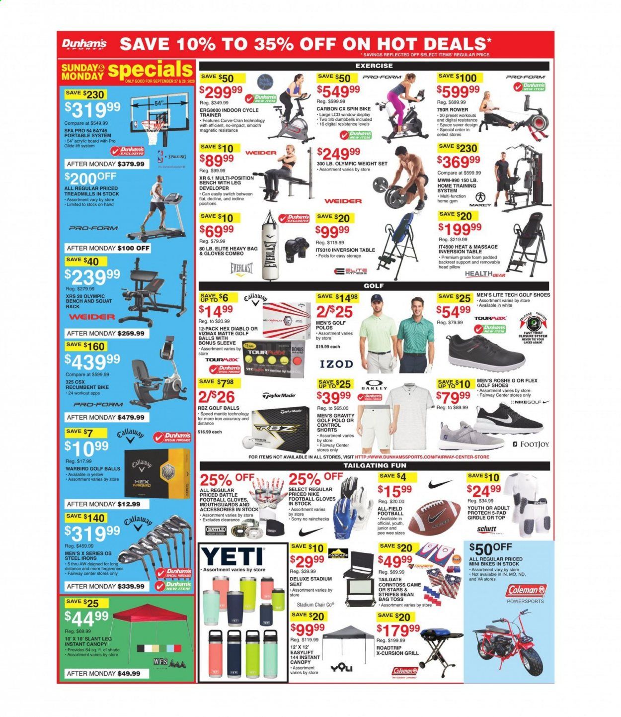 Dunham's Sports Weekly Ad Flyer September 26 to October 1