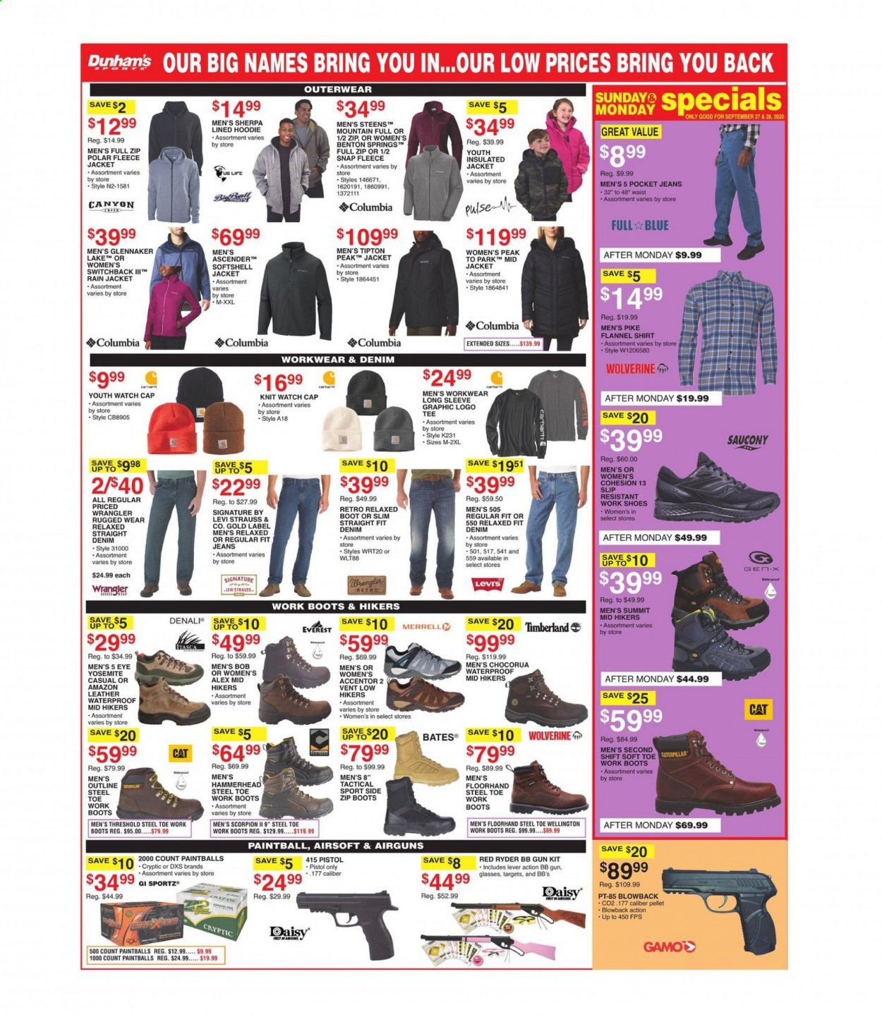 Dunham's Sports (MI) Weekly Ad Flyer September 26 to October 1