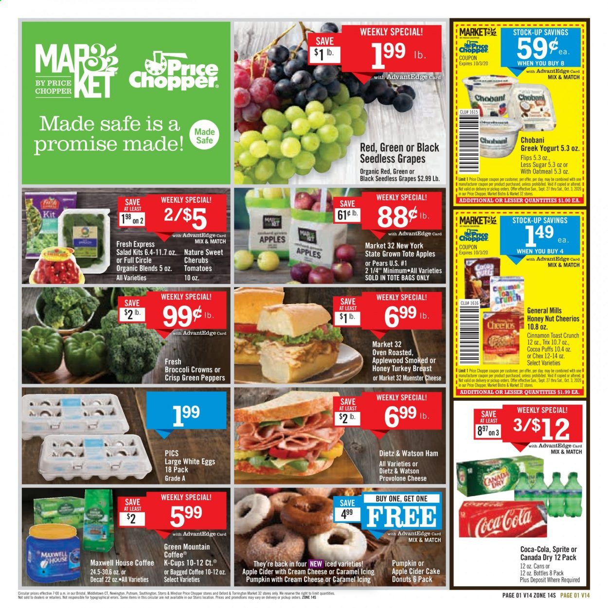 Price Chopper (CT) Weekly Ad Flyer September 27 to October 4