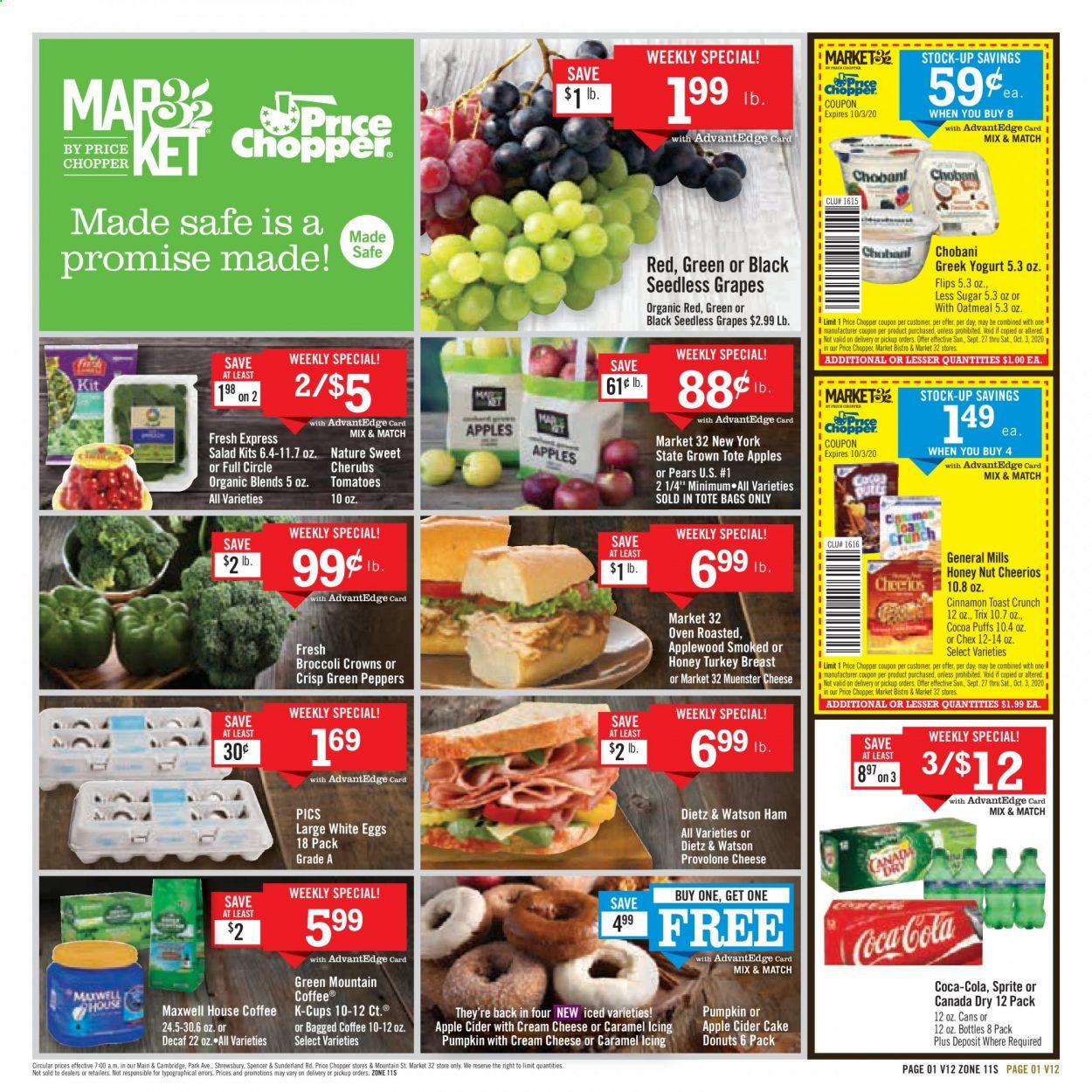 Price Chopper (MA) Weekly Ad Flyer September 27 to October 4
