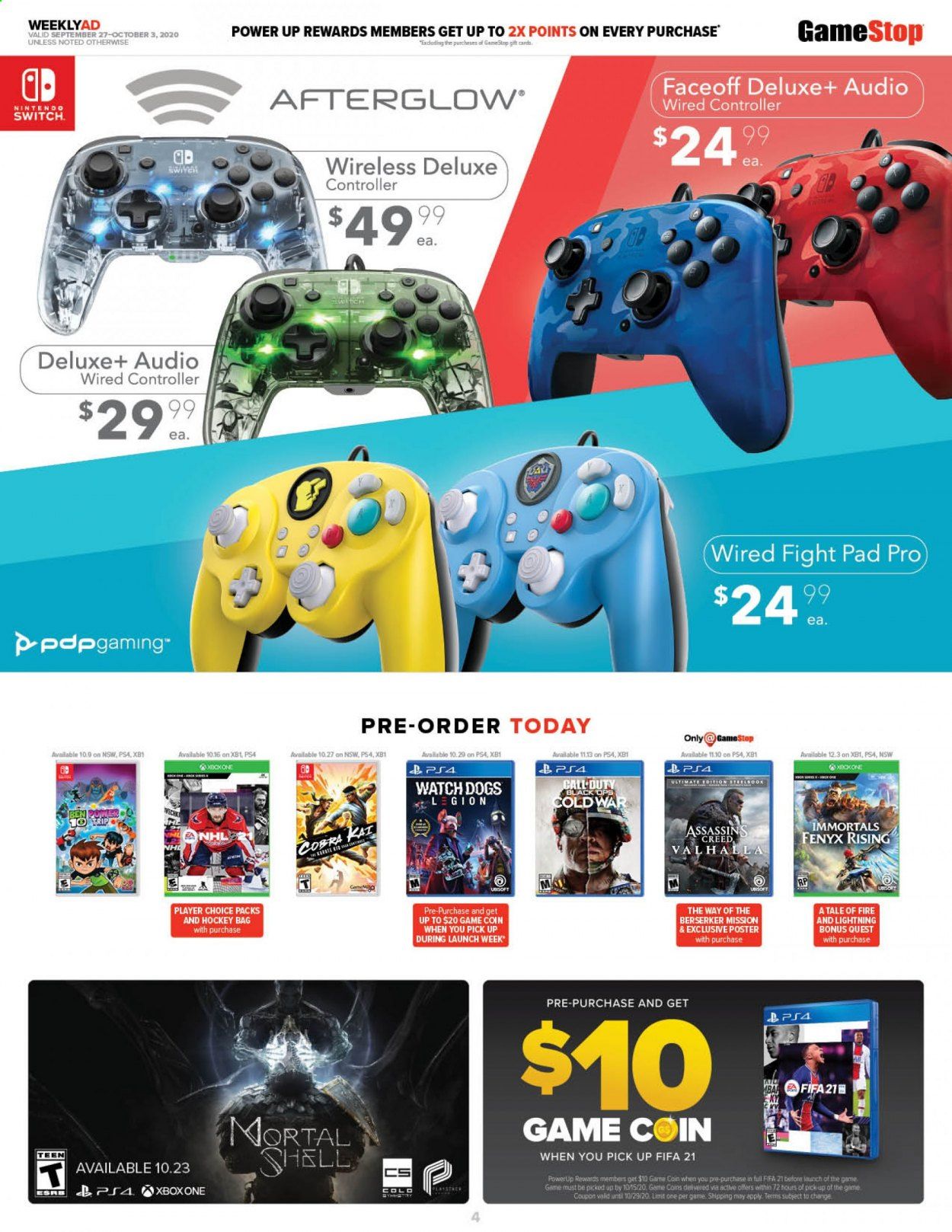 GameStop Weekly Ad Flyer September 27 to October 3
