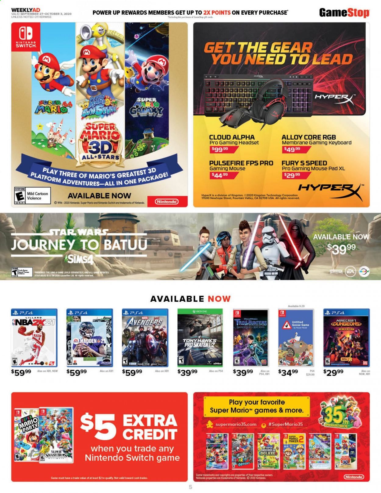 GameStop Weekly Ad Flyer September 27 to October 3