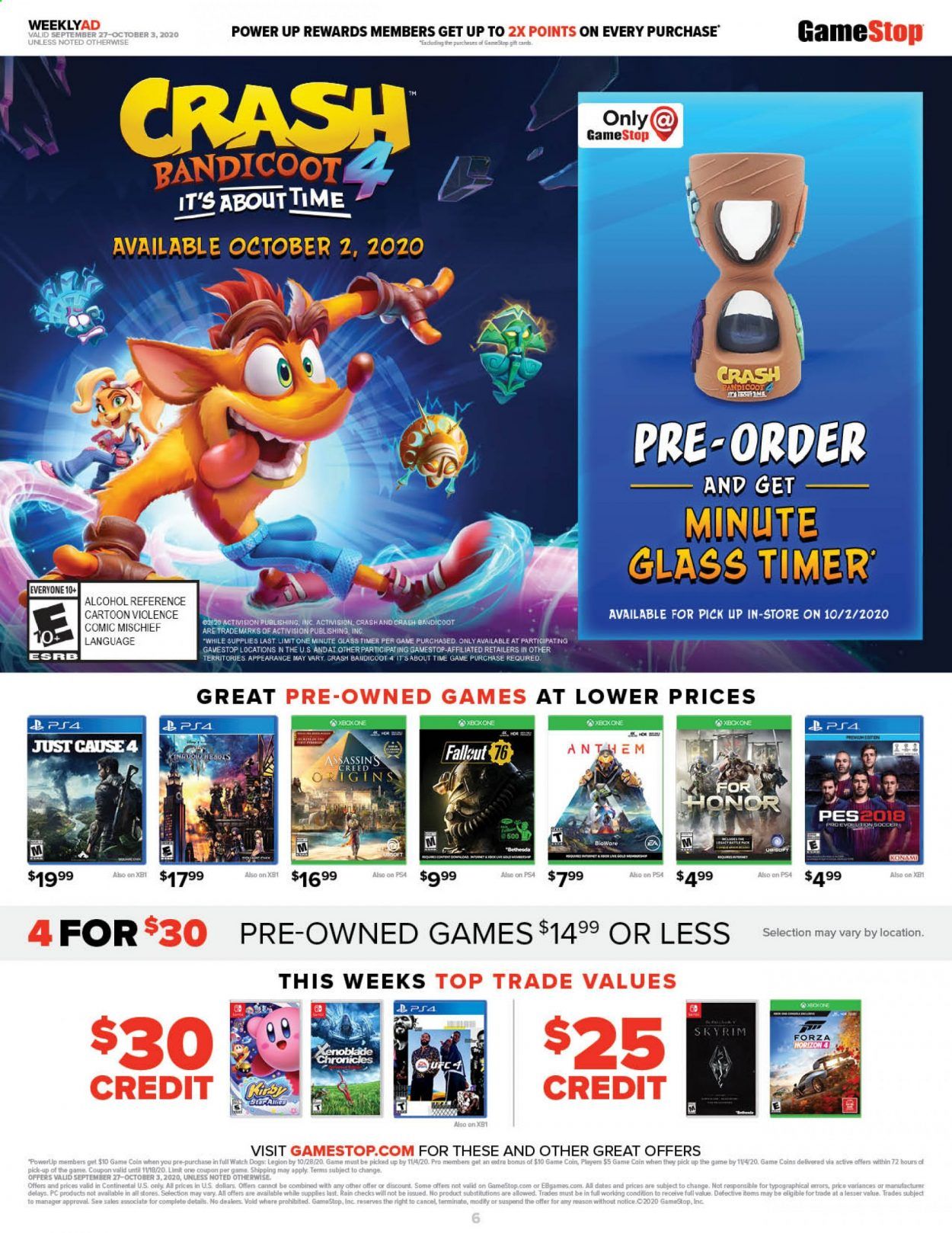 GameStop Weekly Ad Flyer September 27 to October 3
