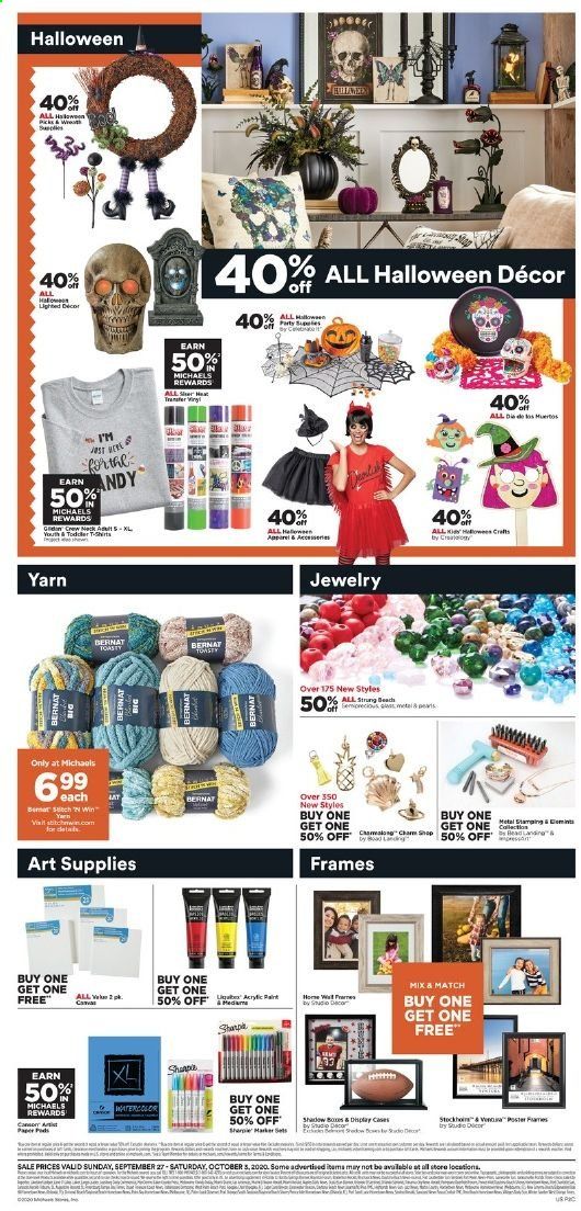 Michaels Weekly Ad Flyer September 27 to October 3