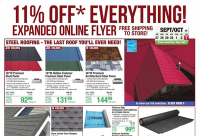Menards Weekly Ad Flyer September 27 to October 3