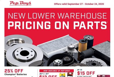 Pep Boys Weekly Ad Flyer September 27 to October 24