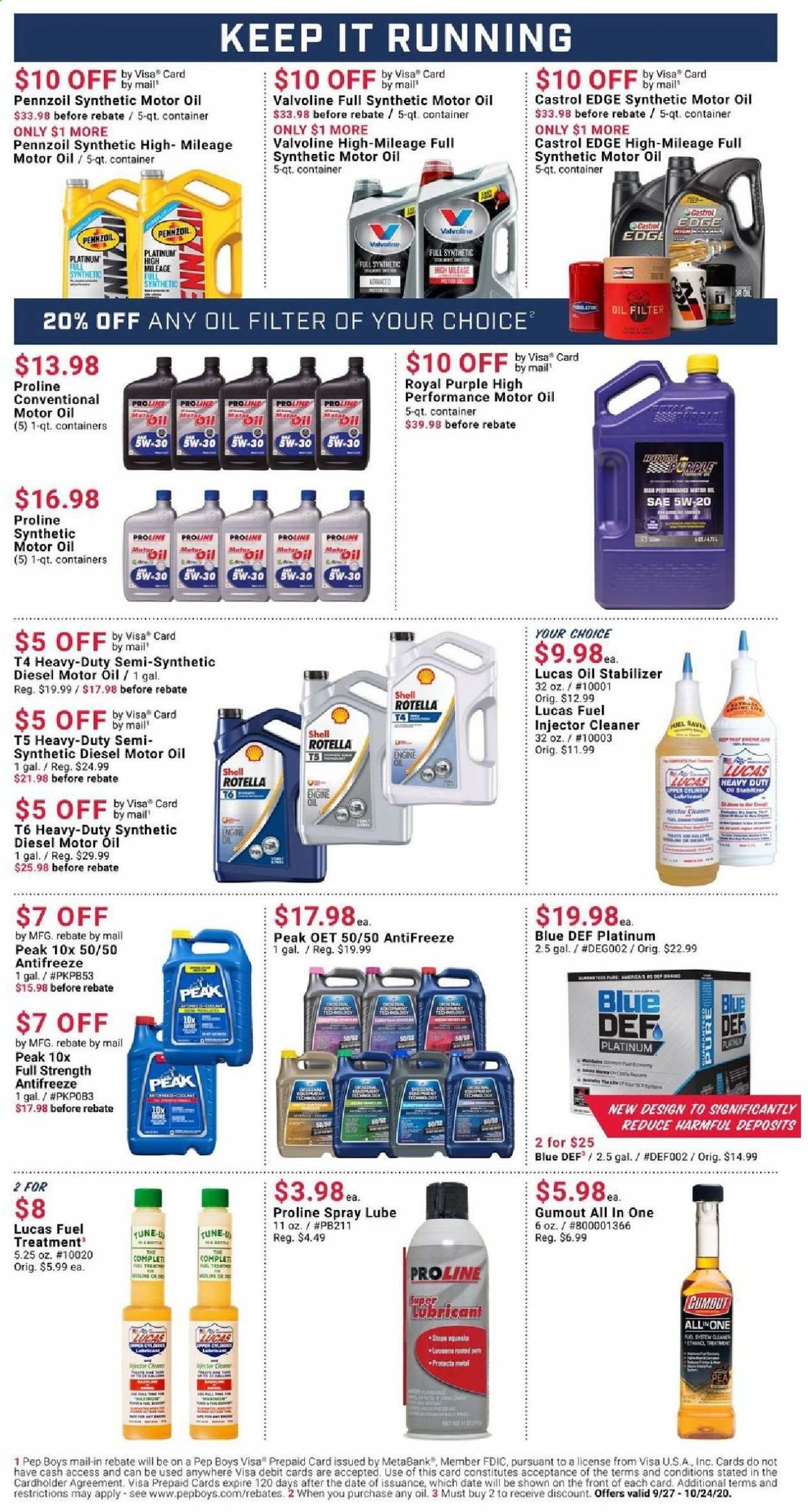 Pep Boys Weekly Ad Flyer September 27 to October 24