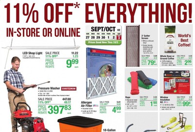 Menards Weekly Ad Flyer September 27 to October 3