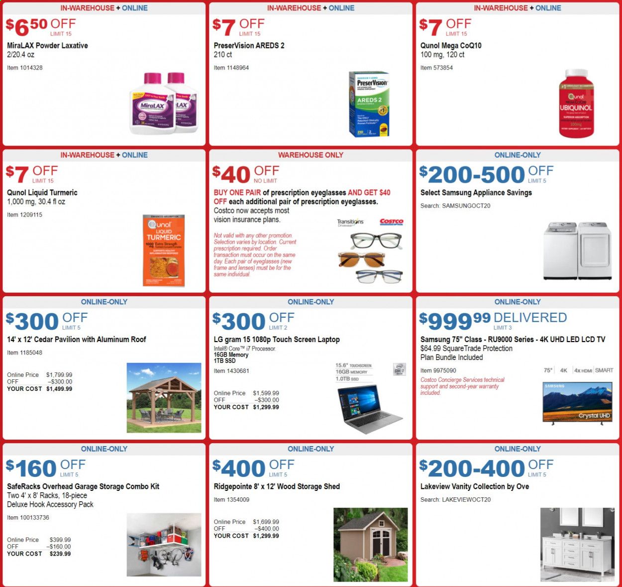 Costco Weekly Ad Flyer September 30 to October 25