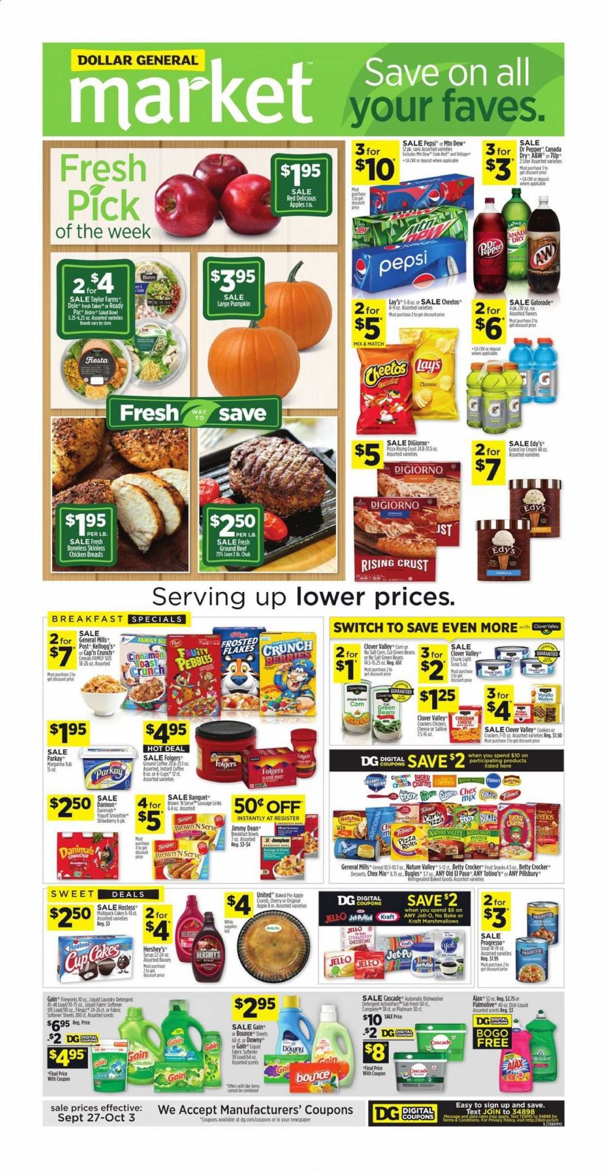 Dollar General (AL, GA, KY, LA, TN) Weekly Ad Flyer September 27 to October 3