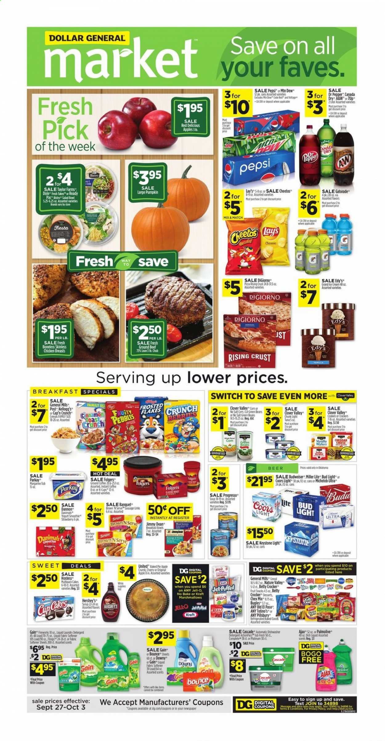 Dollar General (OK) Weekly Ad Flyer September 27 to October 3