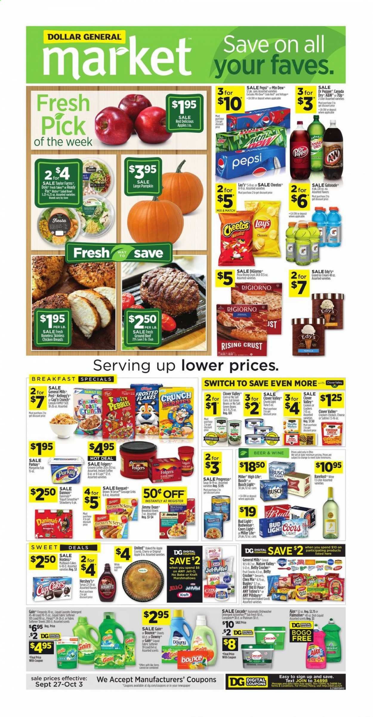 Dollar General (OH) Weekly Ad Flyer September 27 to October 3