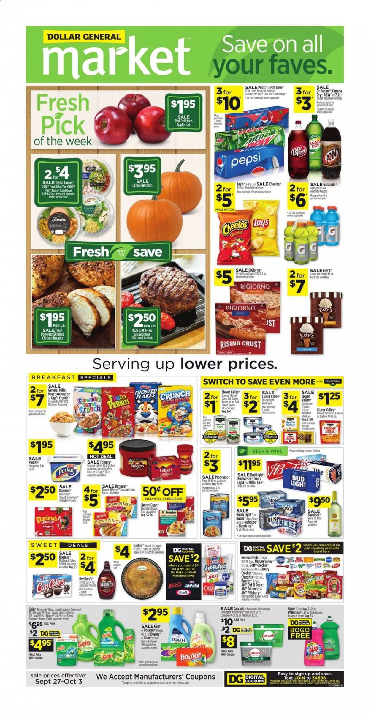 Dollar General (NC) Weekly Ad Flyer September 27 to October 3