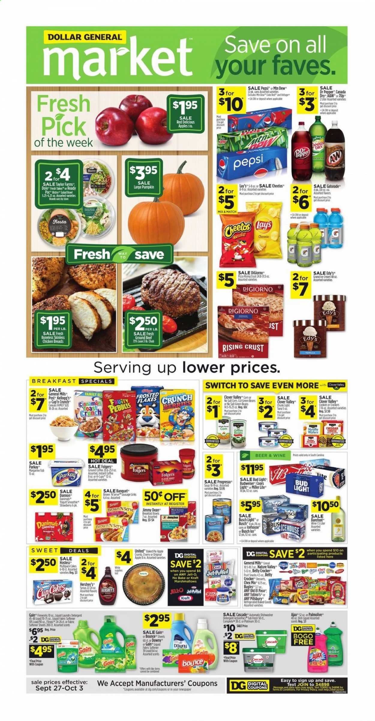 Dollar General (SC) Weekly Ad Flyer September 27 to October 3