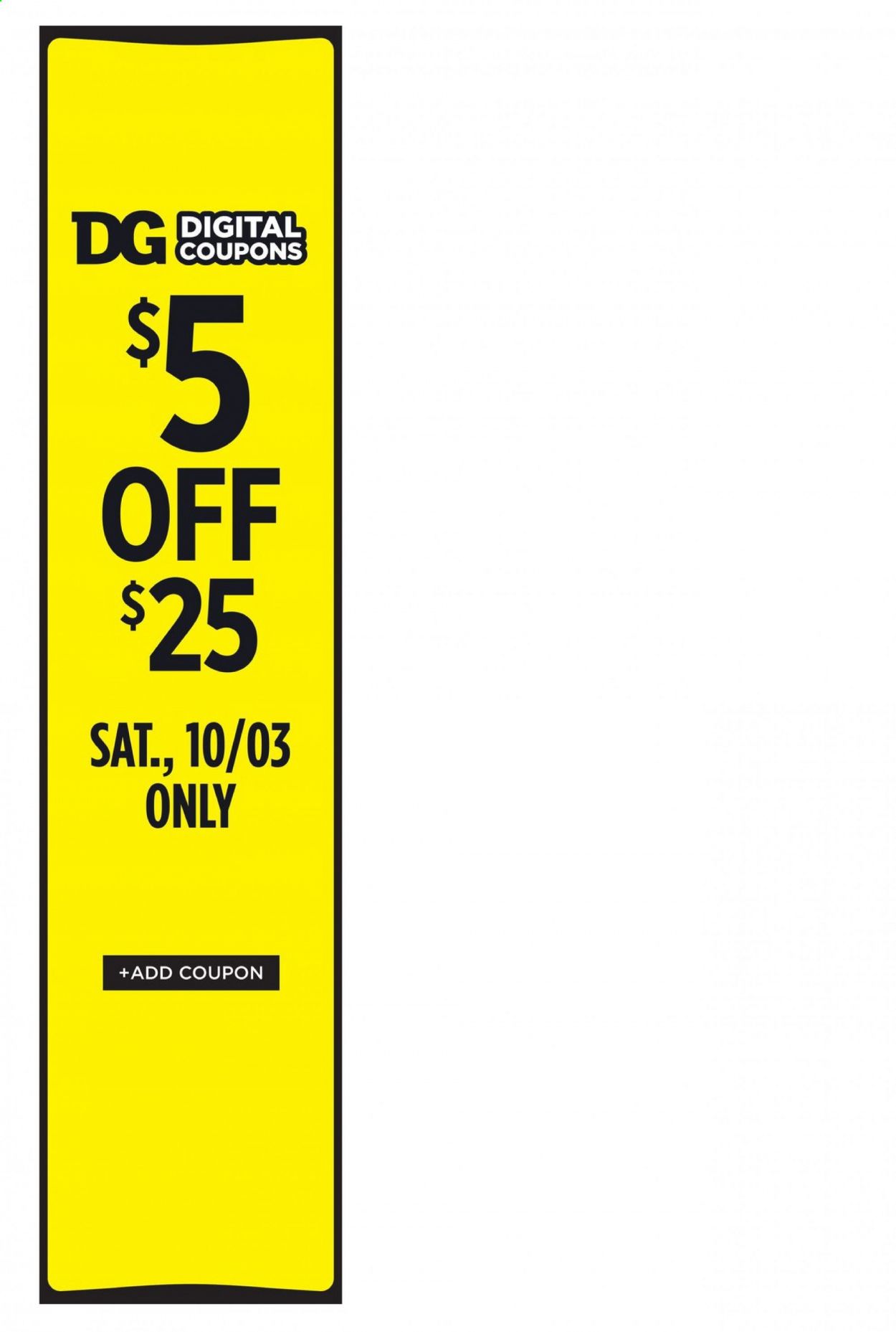 Dollar General (TX) Weekly Ad Flyer September 27 to October 3