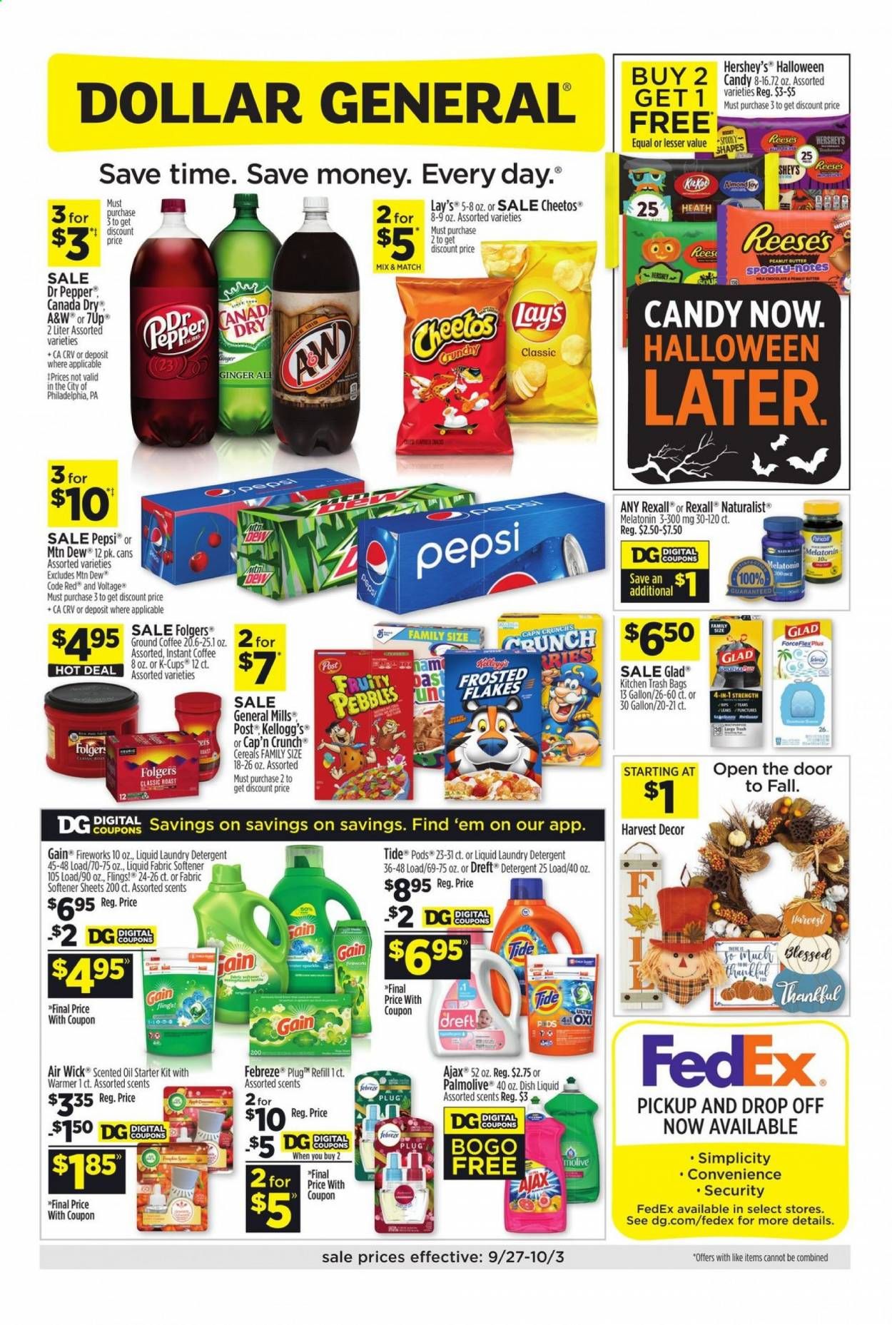 Dollar General (AZ) Weekly Ad Flyer September 27 to October 3