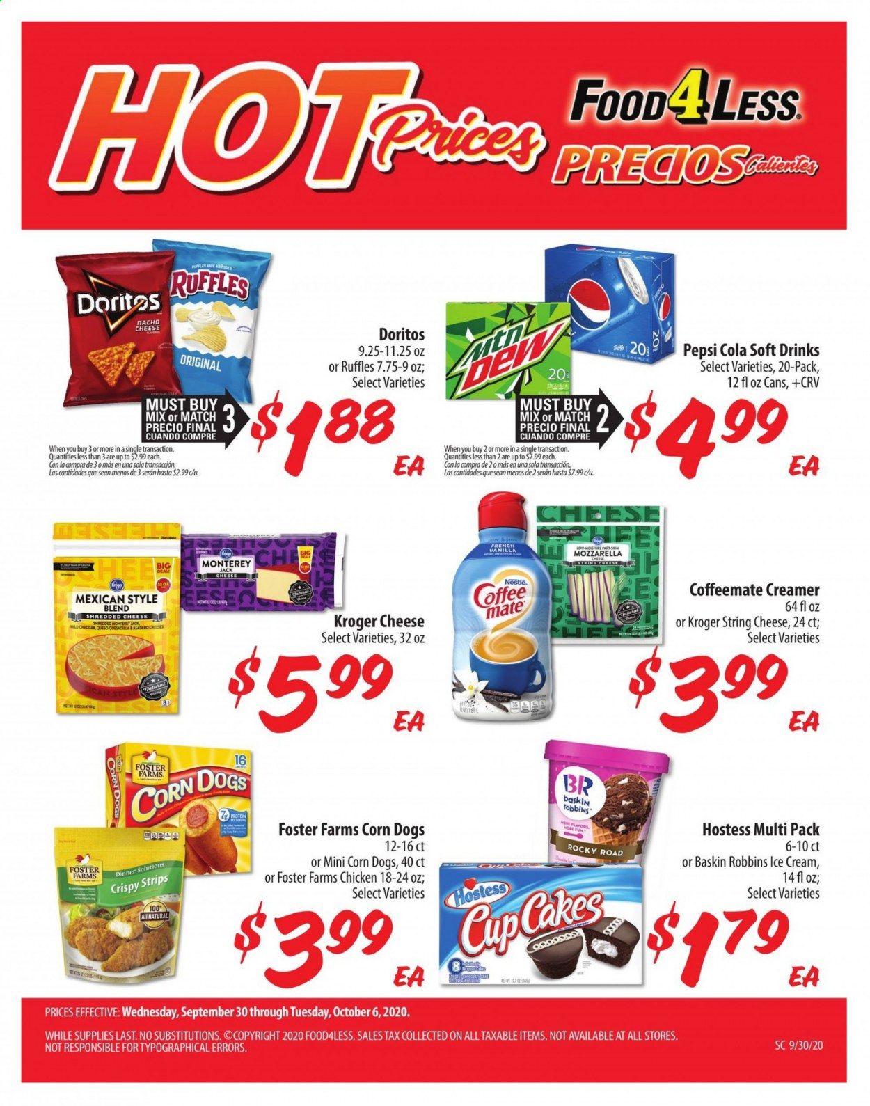 Food 4 Less (CA) Weekly Ad Flyer September 30 to October 6