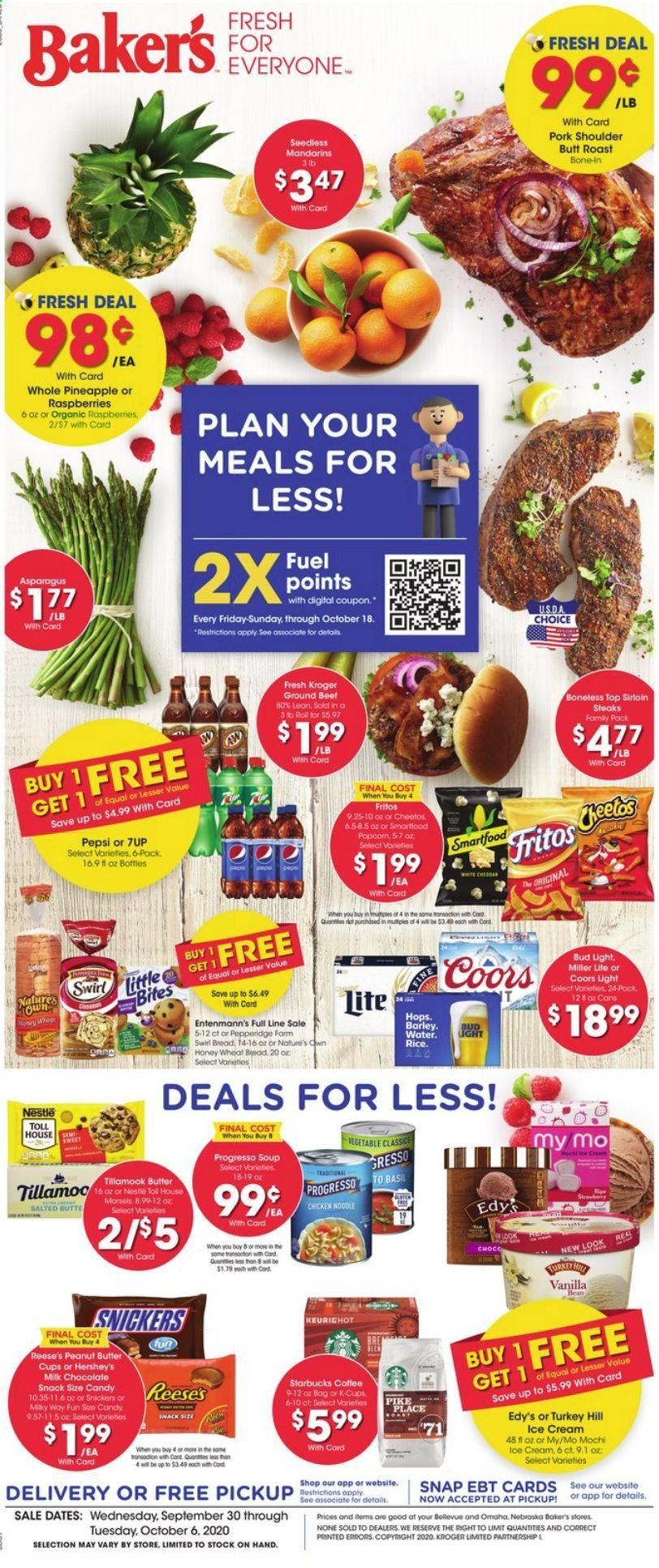 Baker's Weekly Ad Flyer September 30 to October 6