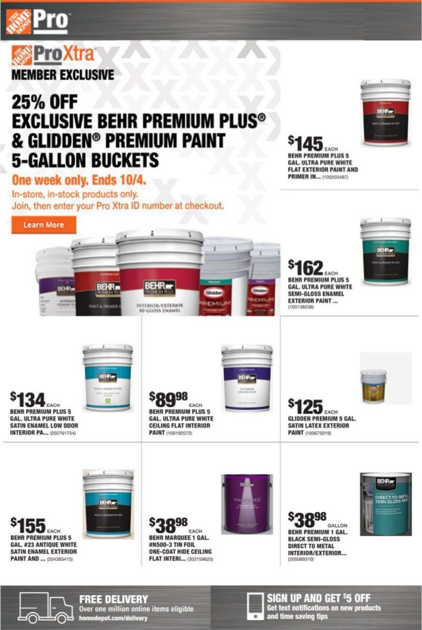 The Home Depot Weekly Ad Flyer September 28 to October 5