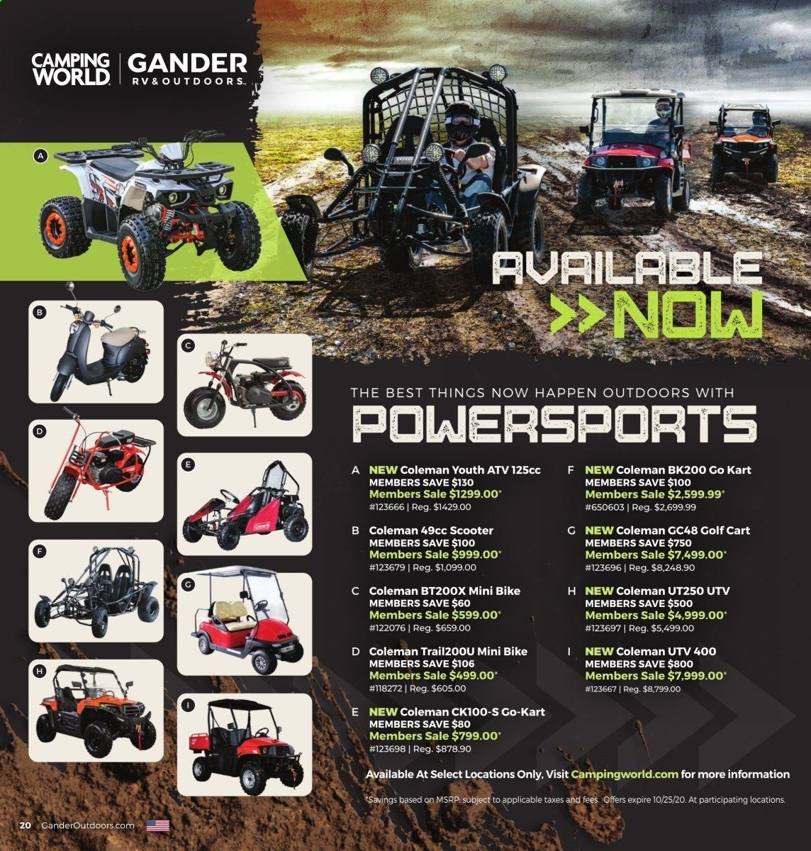 Gander RV & Outdoors Weekly Ad Flyer September 29 to October 25
