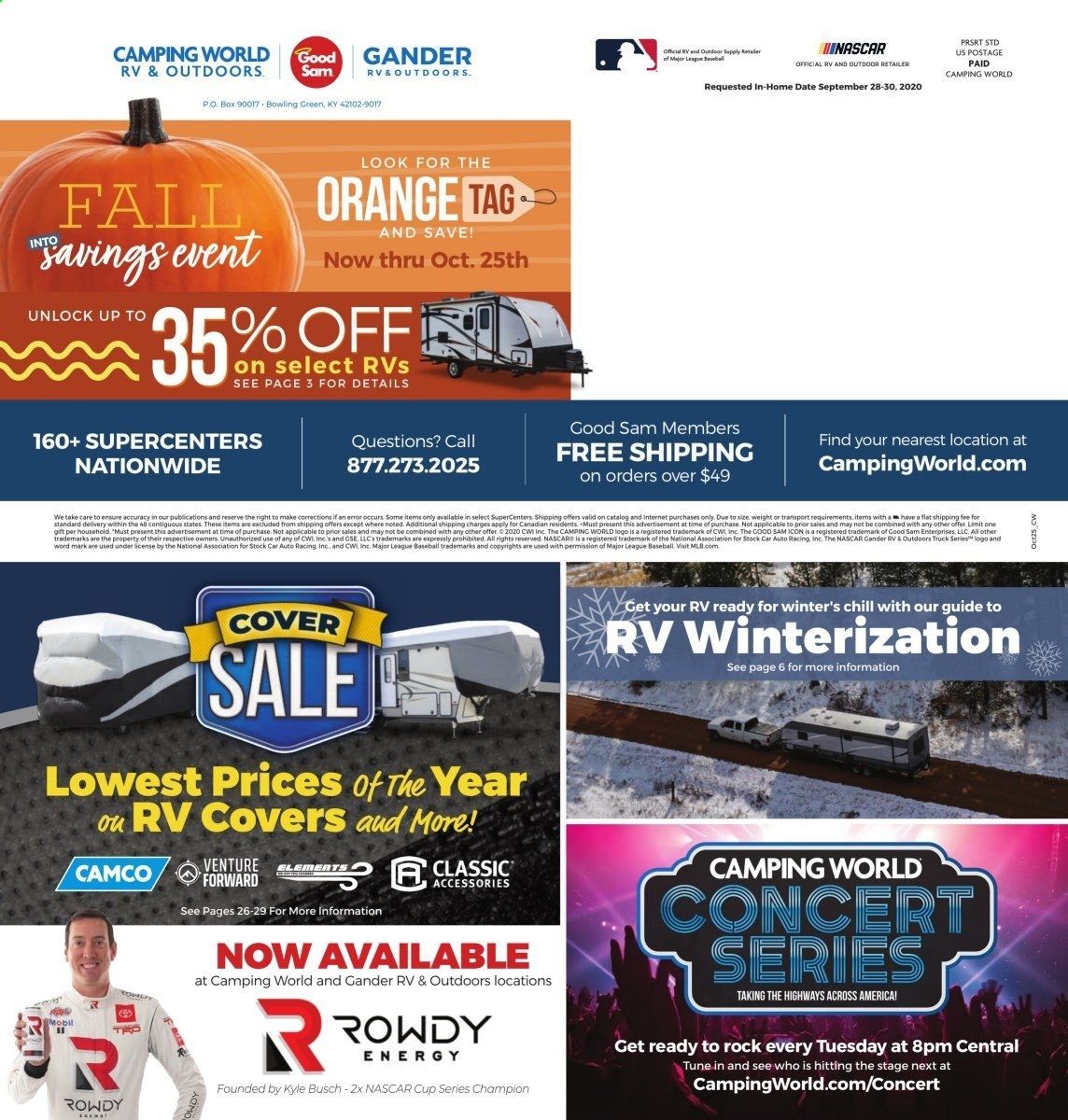 Gander RV & Outdoors Weekly Ad Flyer September 29 to October 25