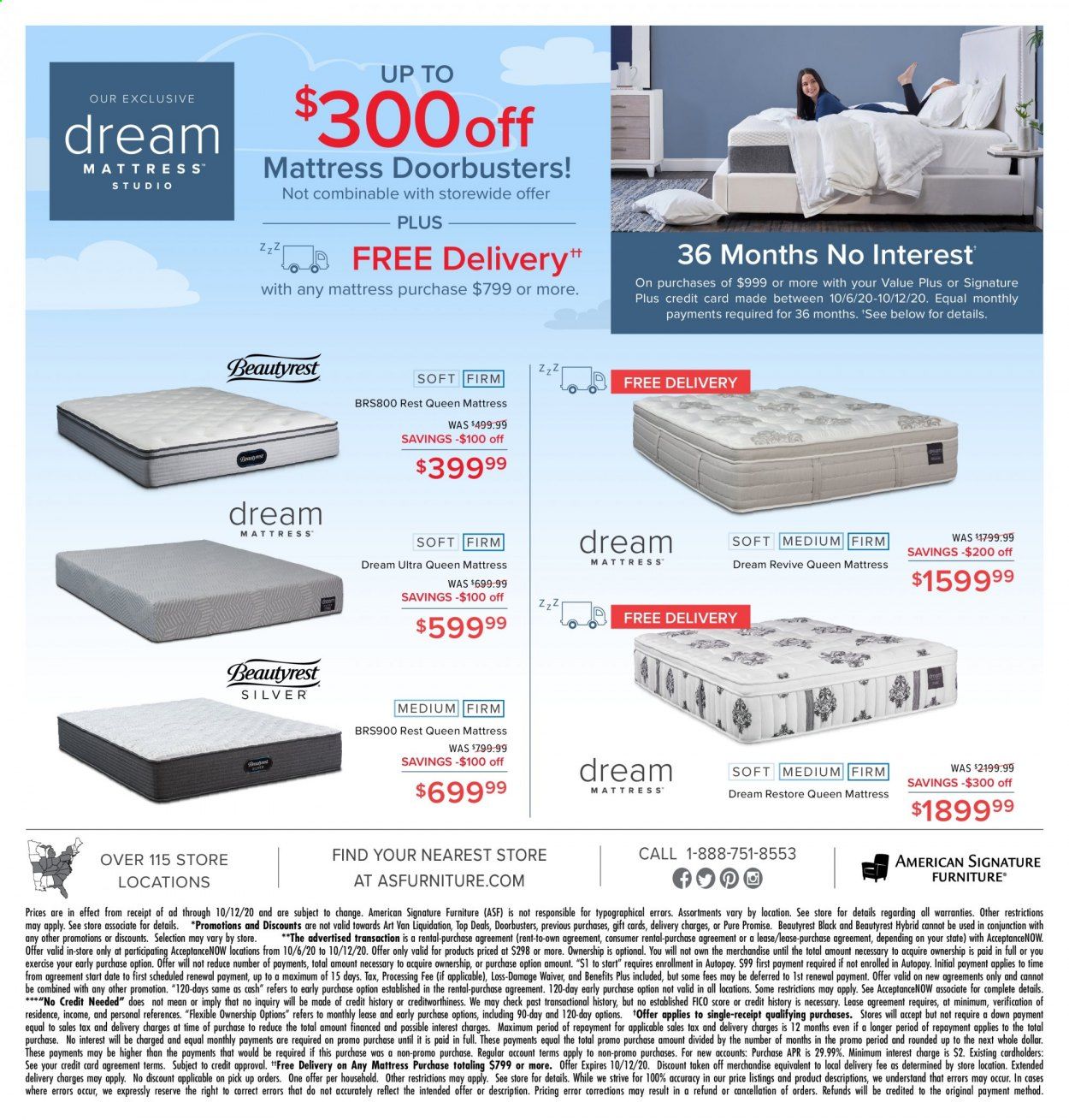 American Signature Furniture Weekly Ad Flyer October 6 to October 12