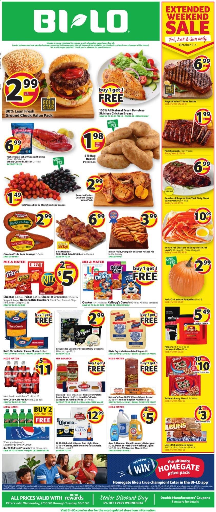 BI-LO Weekly Ad Flyer September 30 to October 6