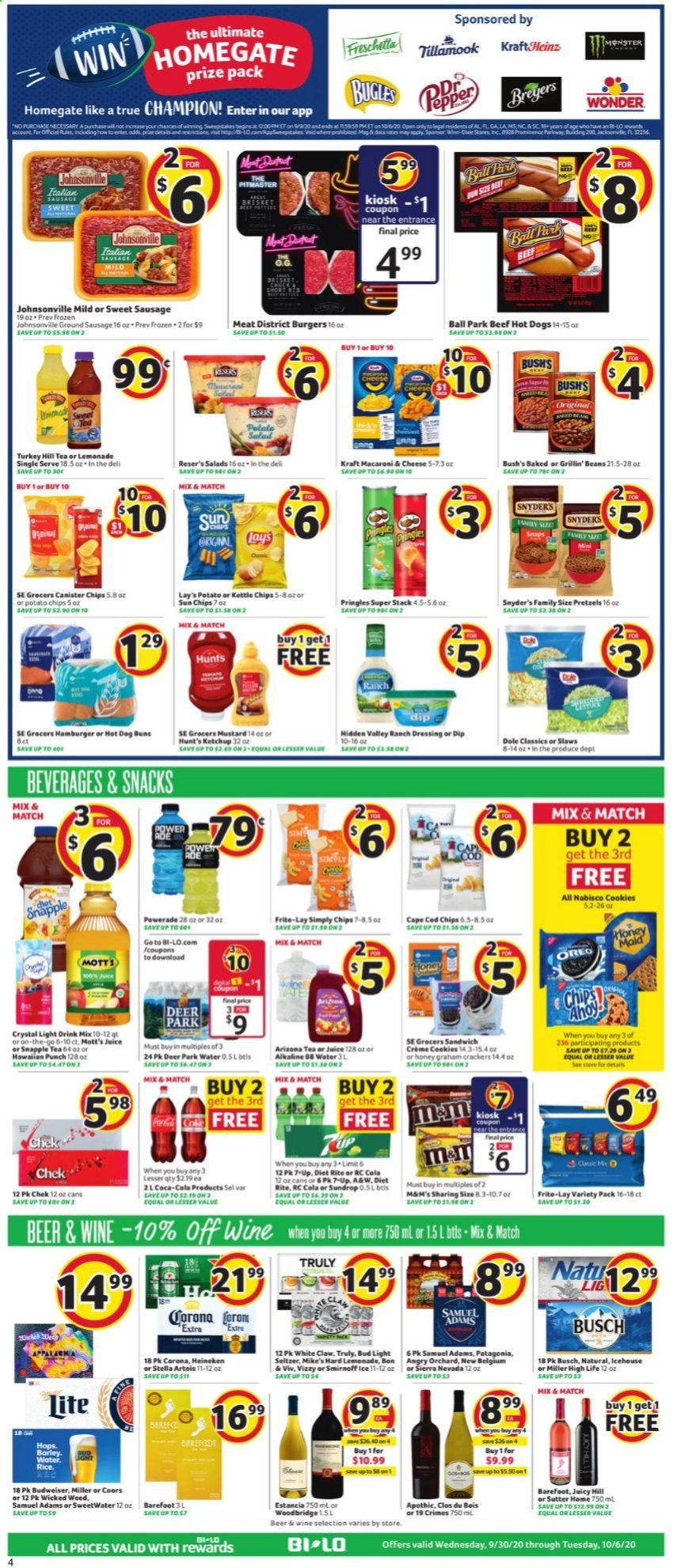 BI-LO Weekly Ad Flyer September 30 to October 6