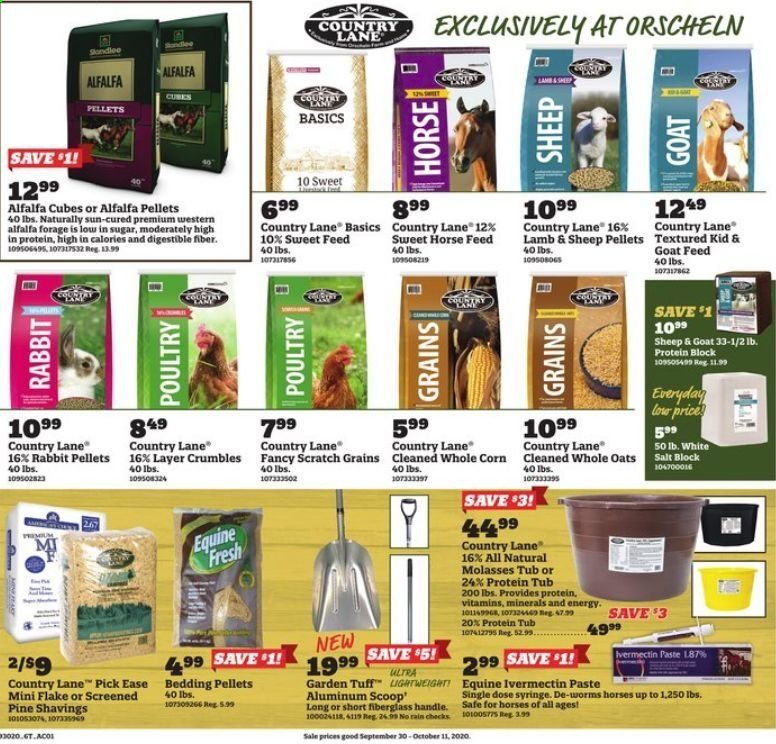Orscheln Farm and Home Weekly Ad Flyer September 30 to October 11
