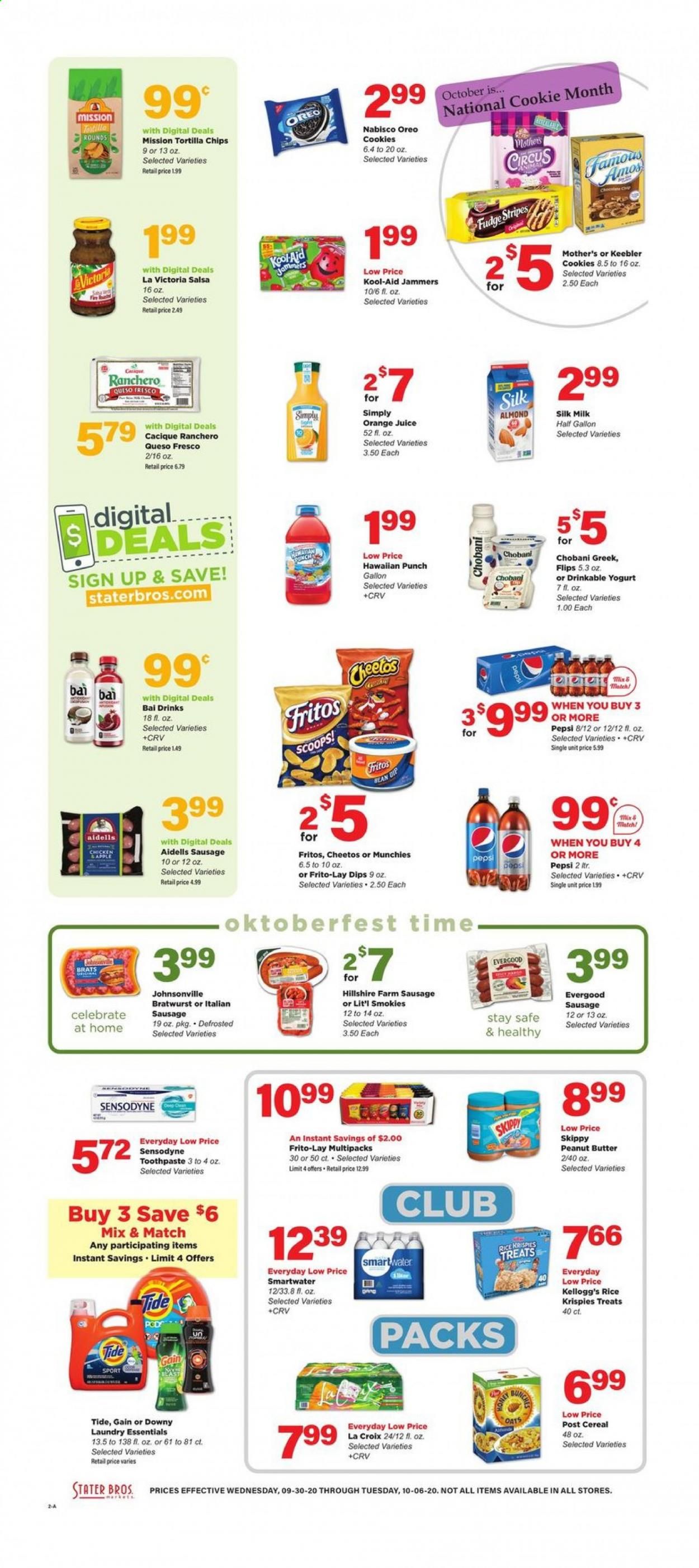 Stater Bros. Weekly Ad Flyer September 30 to October 6