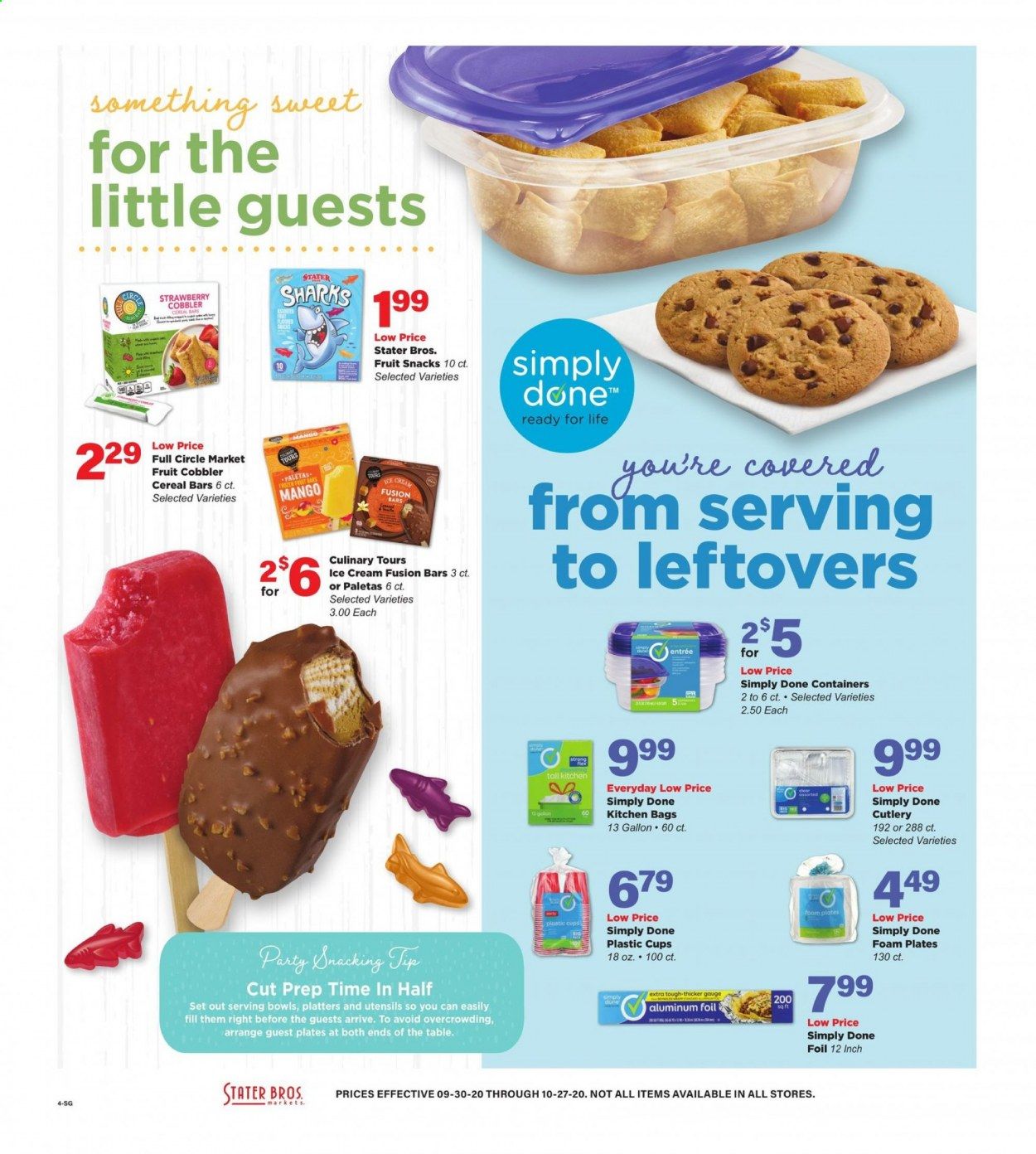 Stater Bros. Weekly Ad Flyer September 30 to October 27