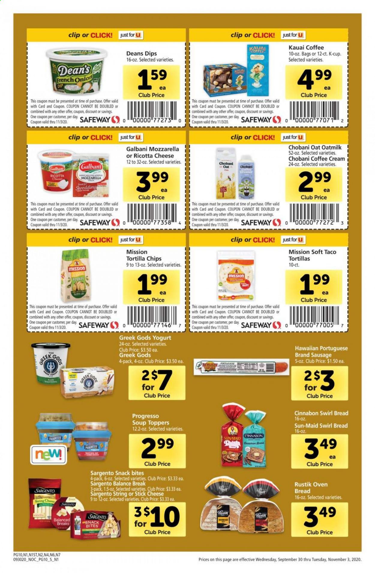 Safeway Weekly Ad Flyer September 30 to November 3